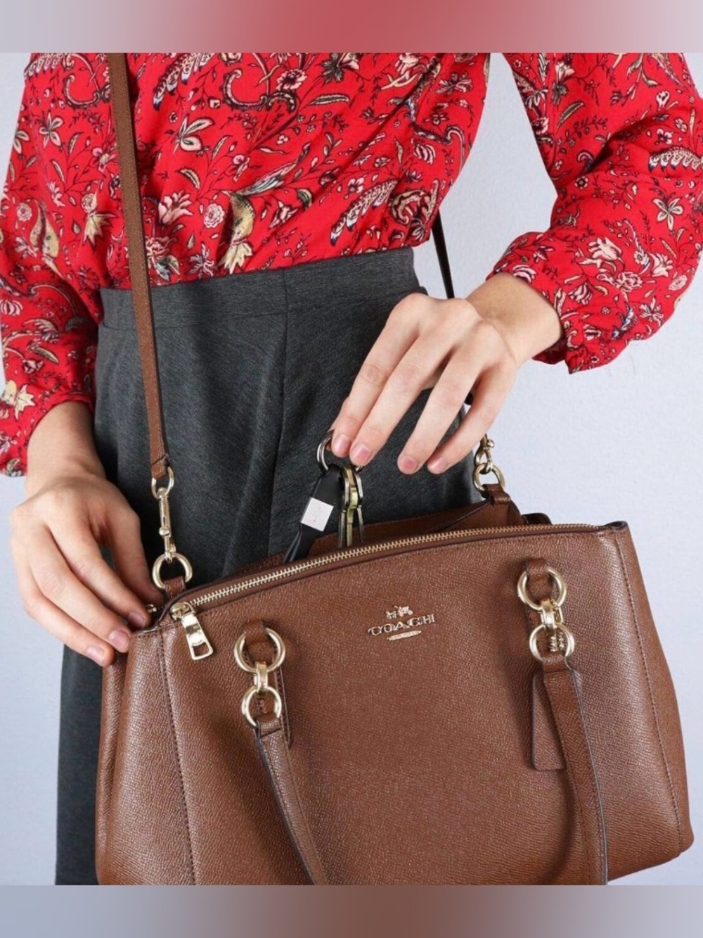 Coach Tan Leather Christie Carryall Shoulder Bag